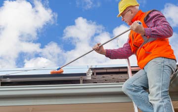 Spanish Green soft wash roof cleaning
